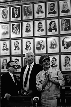Avec Félix Labisse et Marques Rebelo, écrivain brésilien à l’Académie Brésilienne des Lettres à Rio, Août 1965
