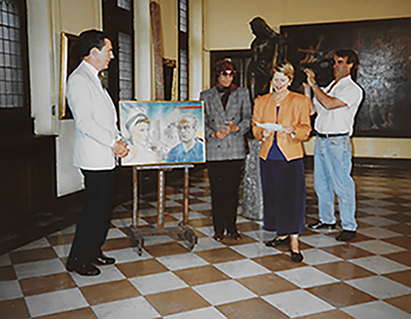 Avec Françoise Balligand et Jacques Vernier au Musée de la Chartreuse à Douai, 1991
