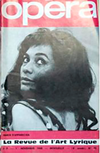 Opéra N° 70 du 01/11/1968 - Maria D'apparecida