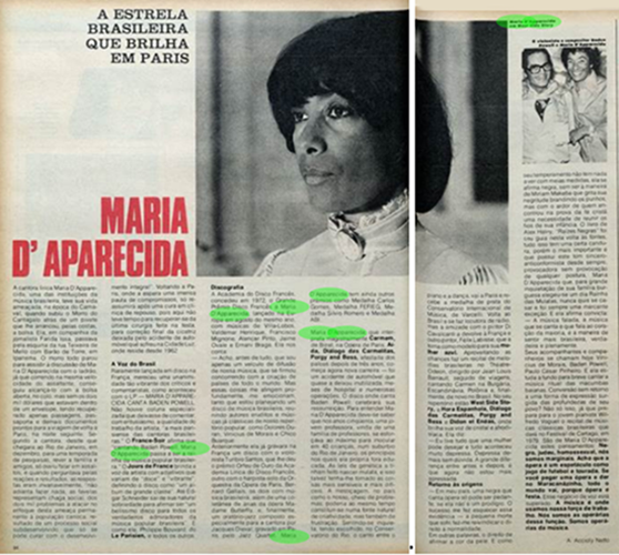 Maria d’Apparecida, O Cruzeiro, n° 2424, 1978